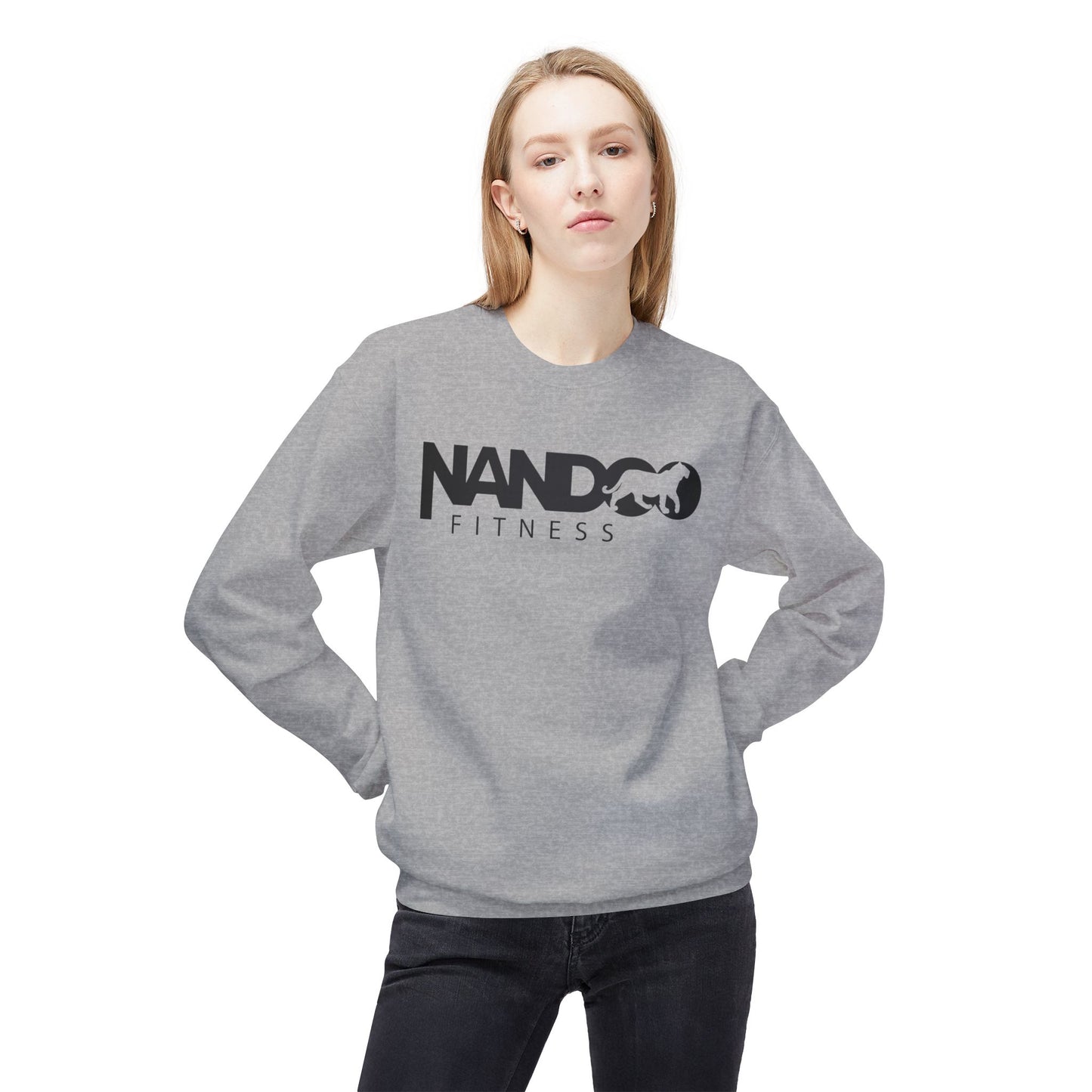 Nandoofitness UNISEX Fleece Crewneck Sweatshirt for Active Lifestyle