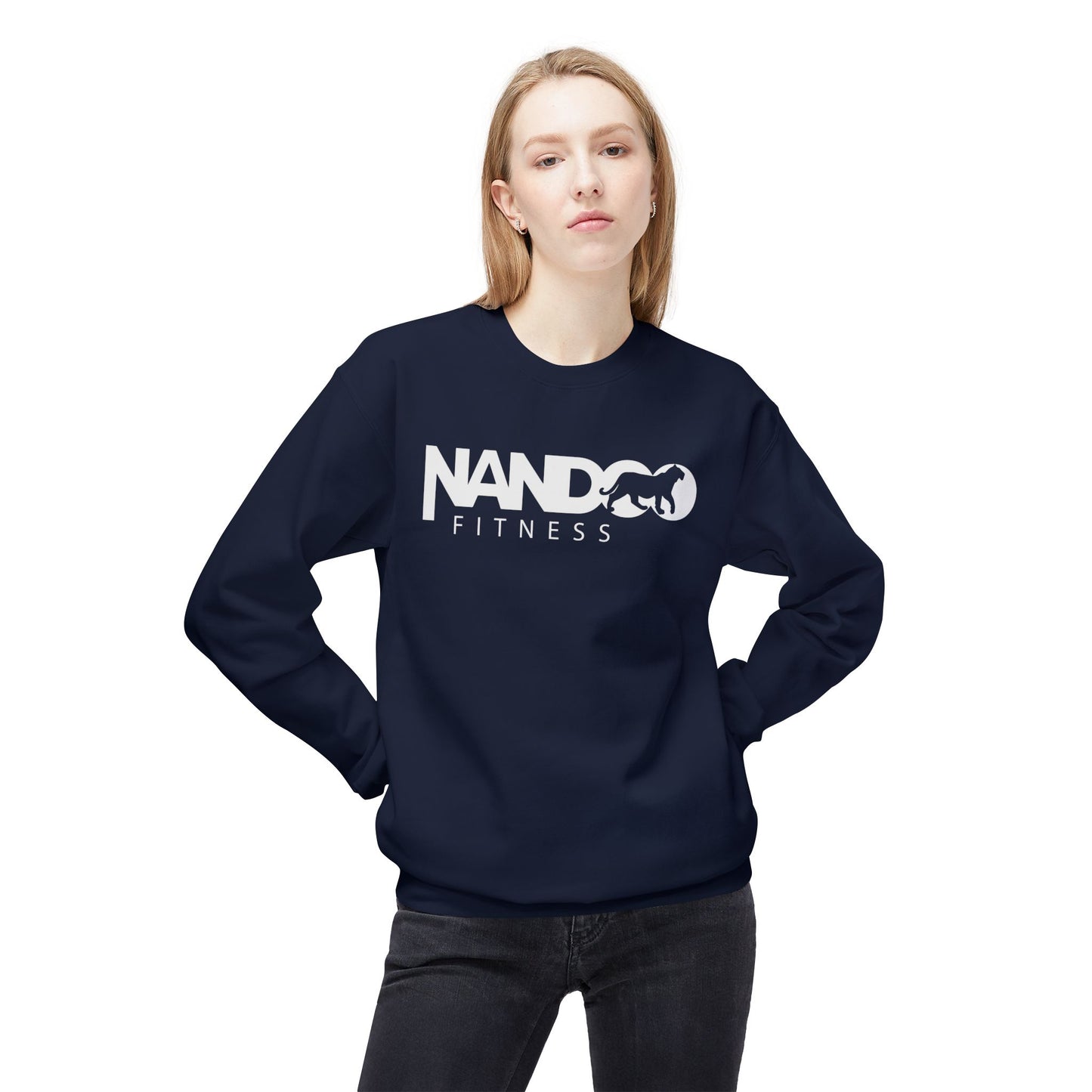 Nandoofitness UNISEX Fleece Crewneck Sweatshirt for Active Lifestyle