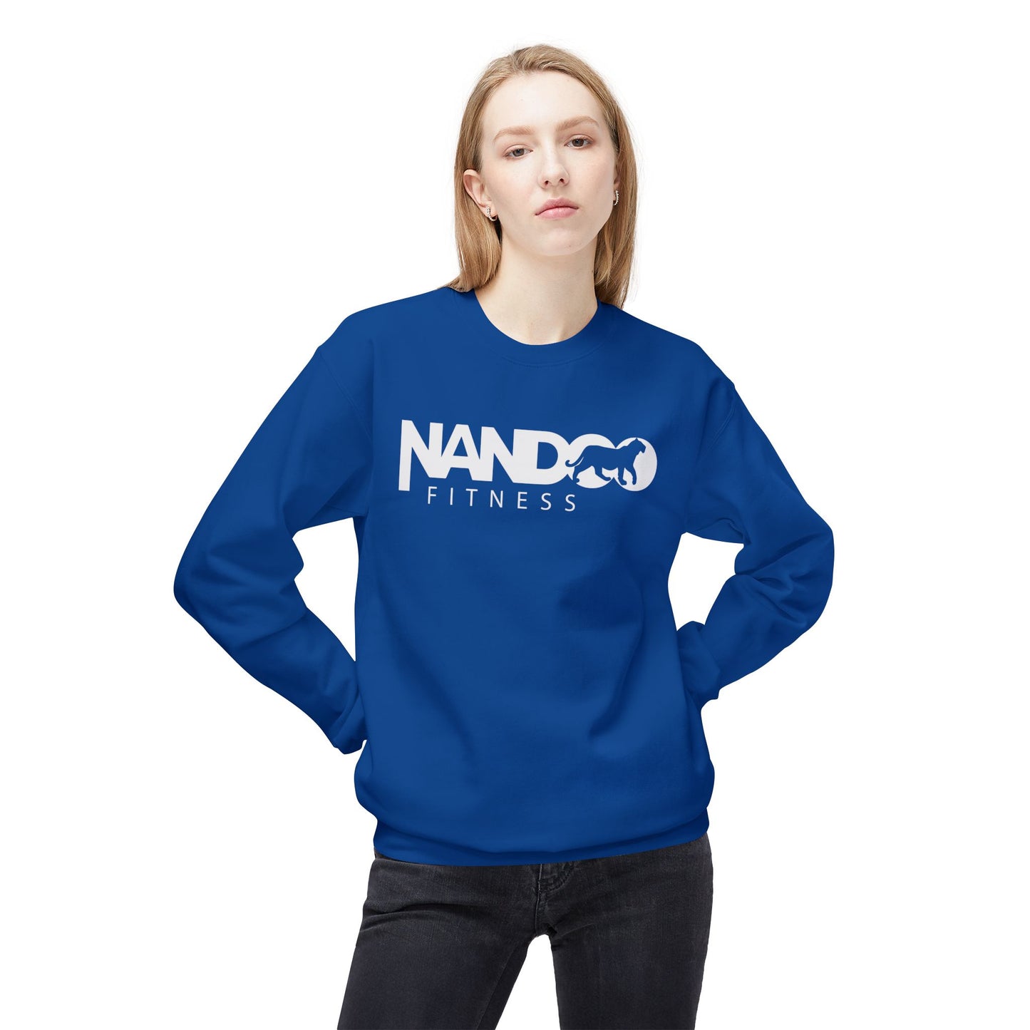 Nandoofitness UNISEX Fleece Crewneck Sweatshirt for Active Lifestyle