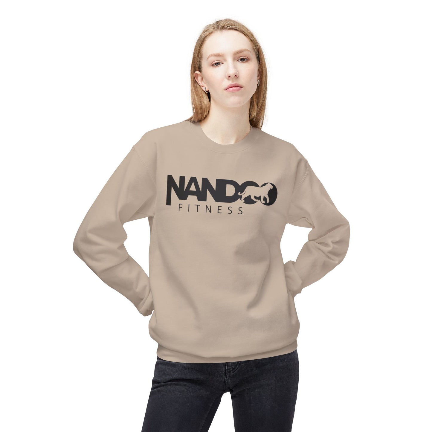 Nandoofitness UNISEX Fleece Crewneck Sweatshirt for Active Lifestyle