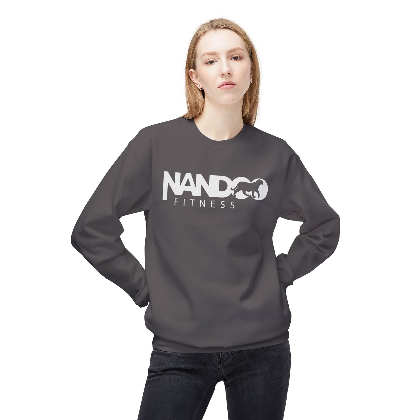 Nandoofitness UNISEX Fleece Crewneck Sweatshirt for Active Lifestyle