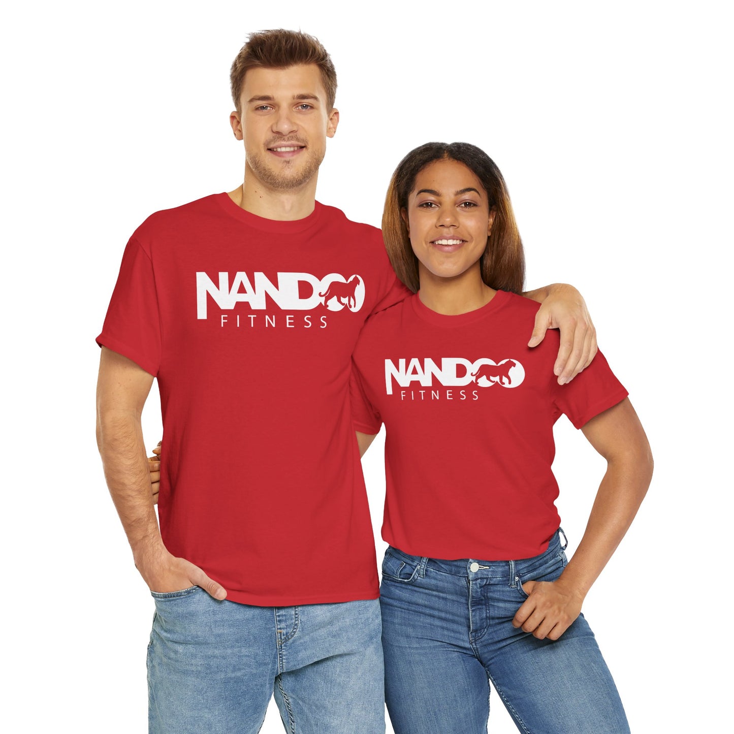 Unisex Heavy Cotton Nandoo Fitness Workout Tee-Shirt