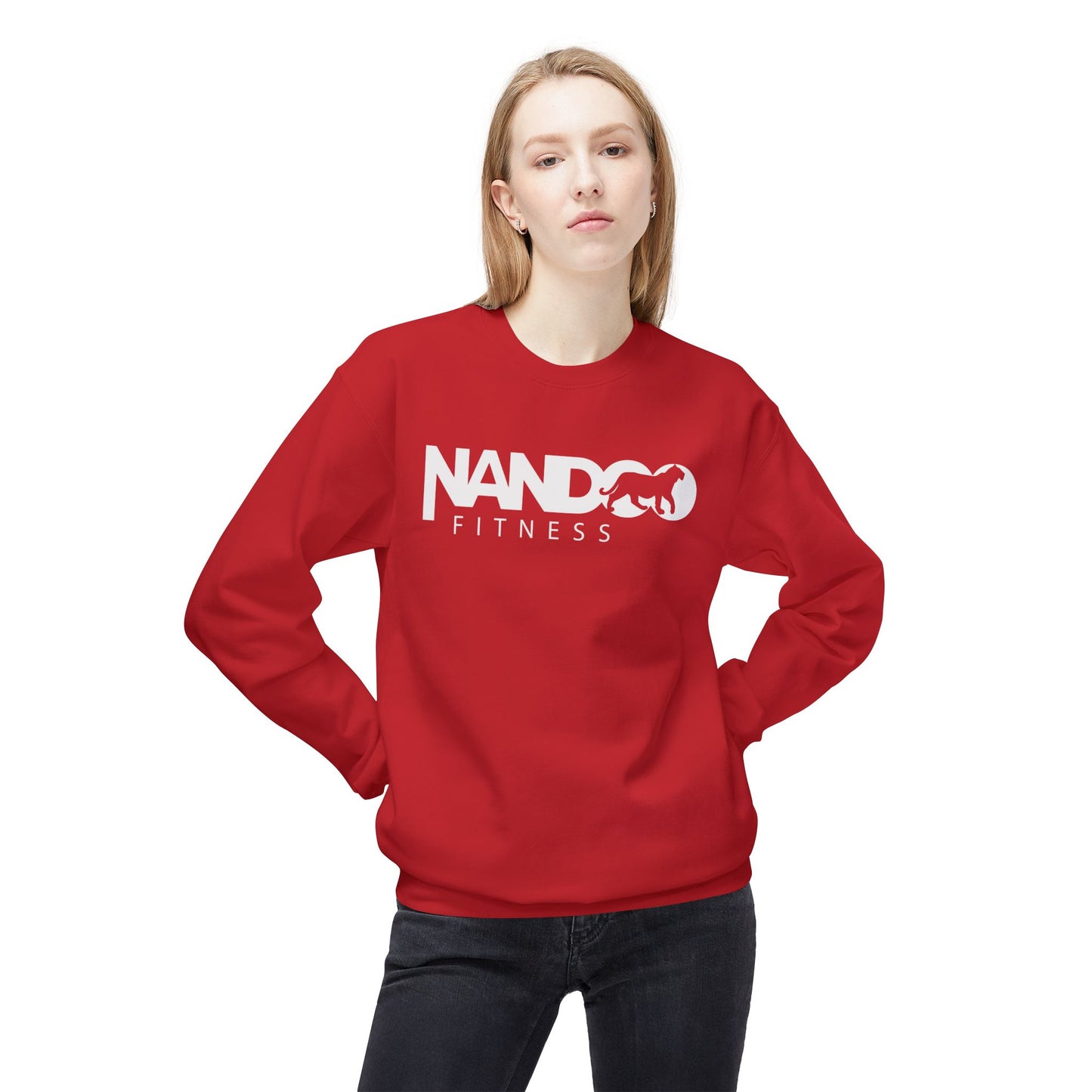 Nandoofitness UNISEX Fleece Crewneck Sweatshirt for Active Lifestyle
