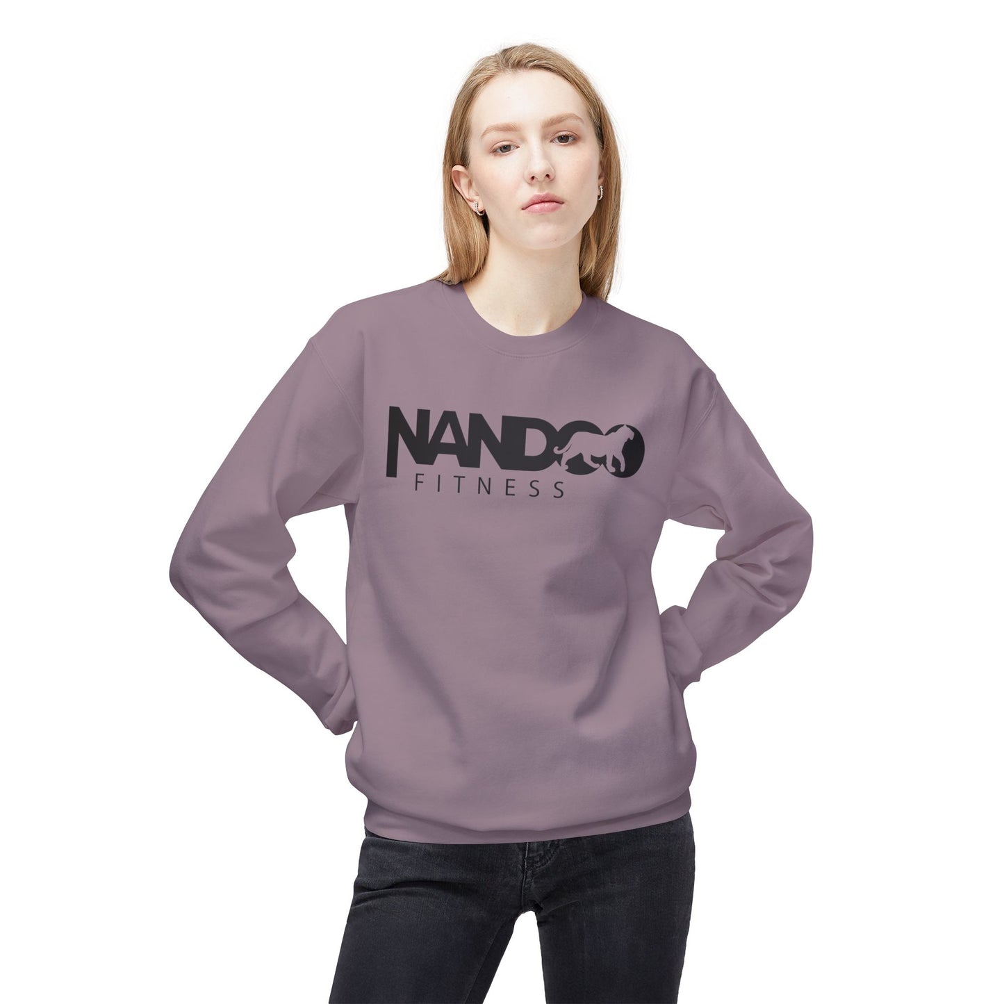 Nandoofitness UNISEX Fleece Crewneck Sweatshirt for Active Lifestyle