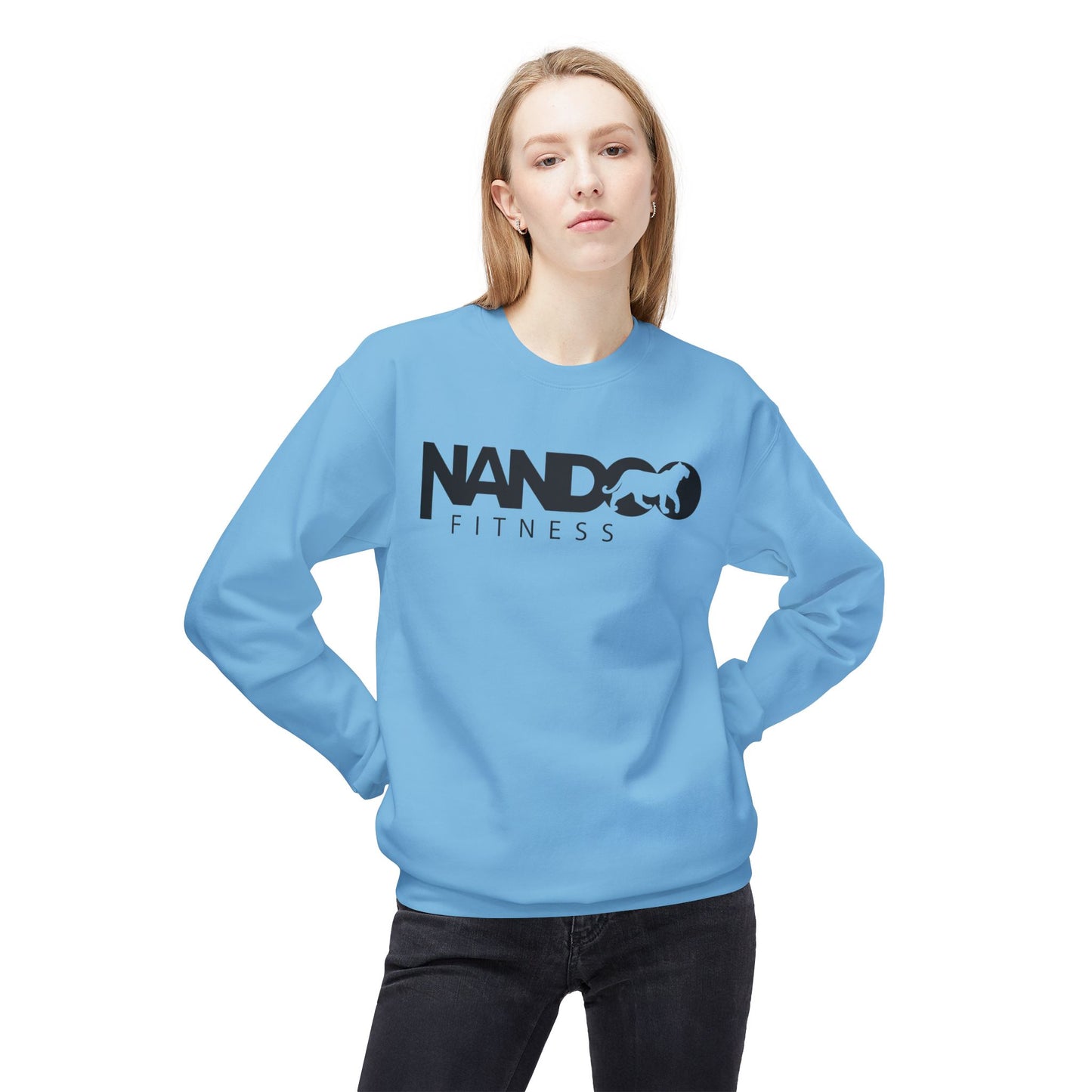 Nandoofitness UNISEX Fleece Crewneck Sweatshirt for Active Lifestyle