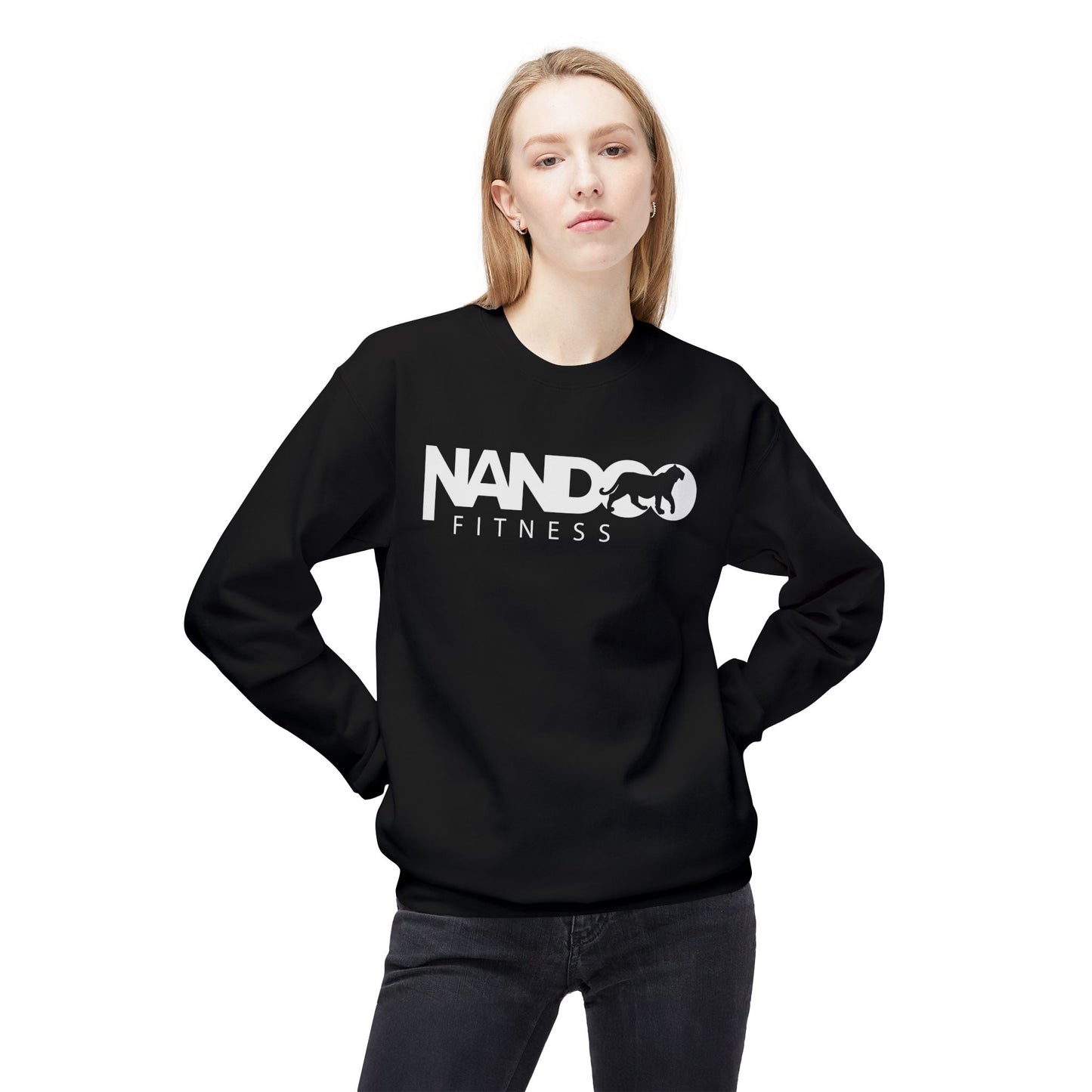 Nandoofitness UNISEX Fleece Crewneck Sweatshirt for Active Lifestyle