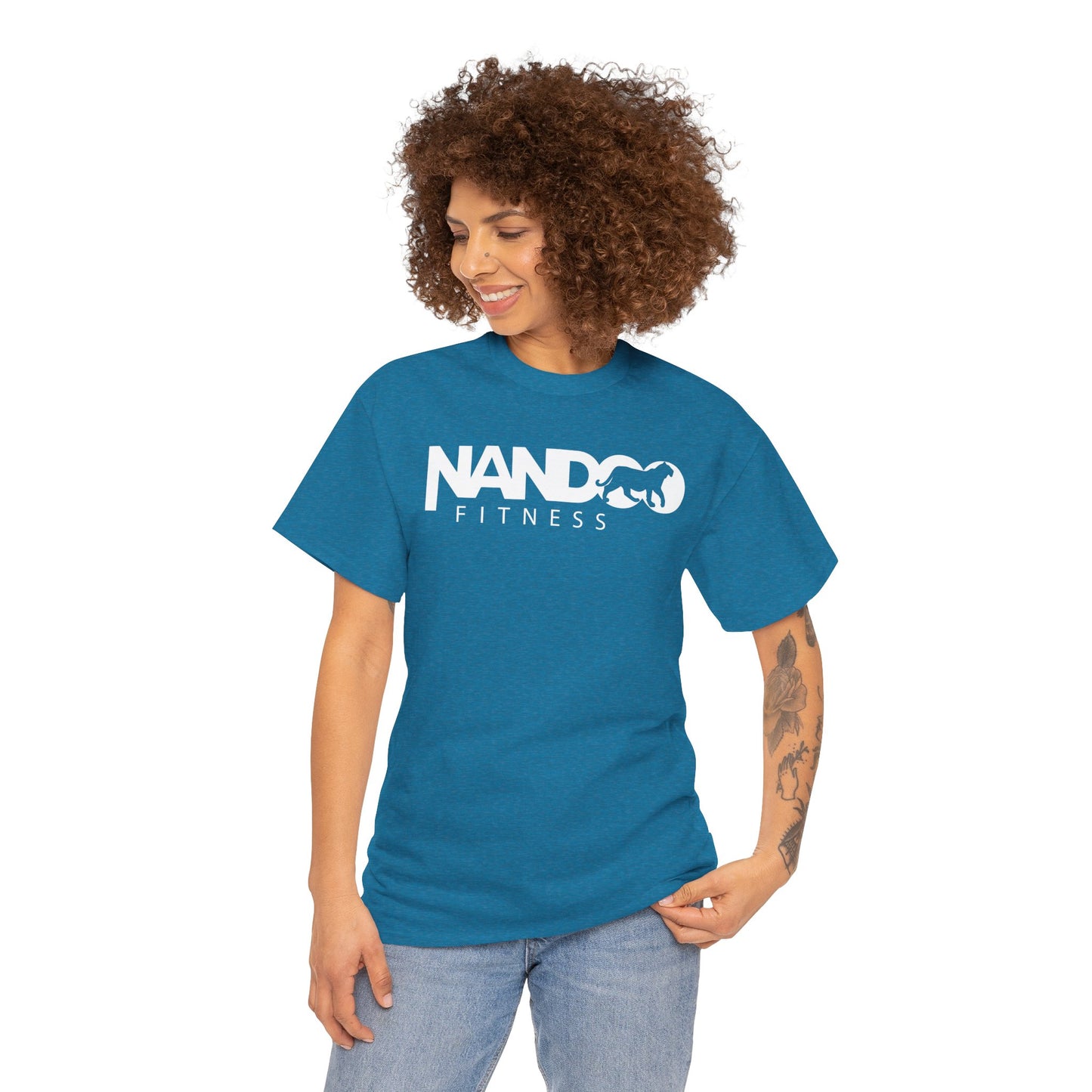 Unisex Heavy Cotton Nandoo Fitness Workout Tee-Shirt