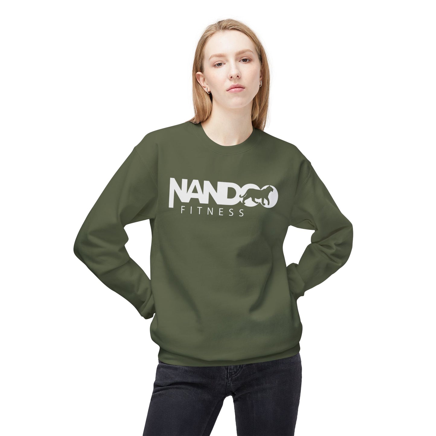 Nandoofitness UNISEX Fleece Crewneck Sweatshirt for Active Lifestyle