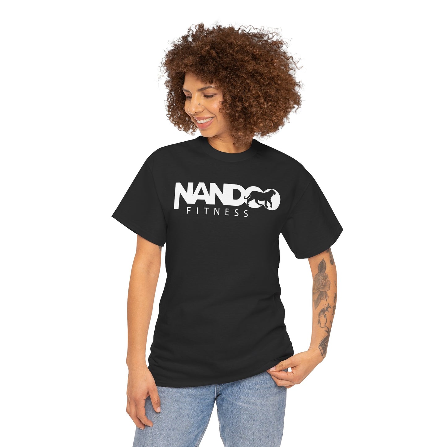 Unisex Heavy Cotton Nandoo Fitness Workout Tee-Shirt