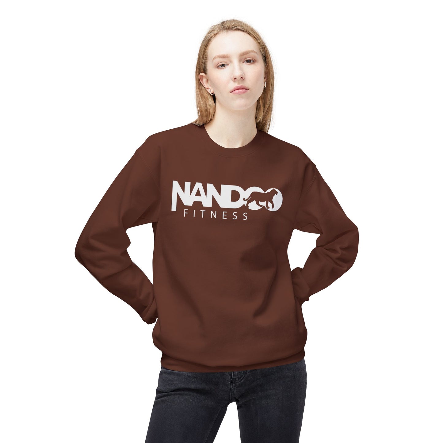 Nandoofitness UNISEX Fleece Crewneck Sweatshirt for Active Lifestyle