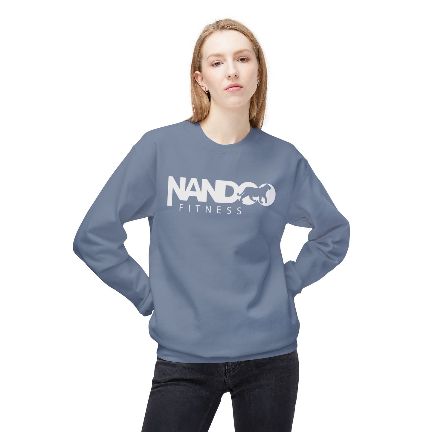 Nandoofitness UNISEX Fleece Crewneck Sweatshirt for Active Lifestyle