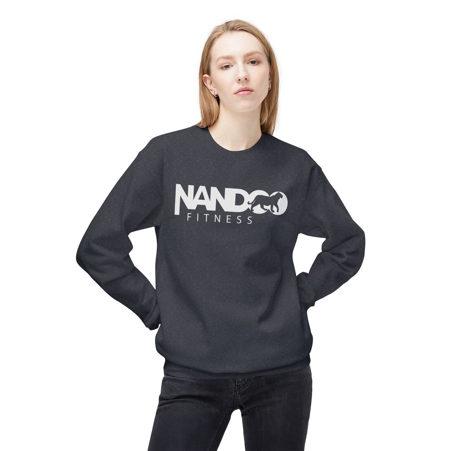 Nandoofitness UNISEX Fleece Crewneck Sweatshirt for Active Lifestyle